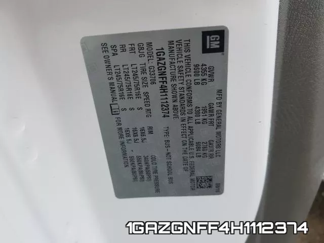 1GAZGNFF4H1112374 фото 2