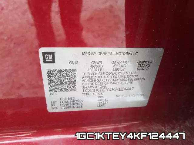 1GC1KTEY4KF124447 фото 2