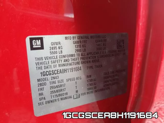 1GCGSCEA8H1191684 фото 2
