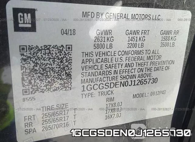 1GCGSDEN0J1265730 фото 10
