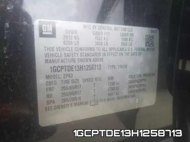 1GCPTDE13H1258713 фото 2