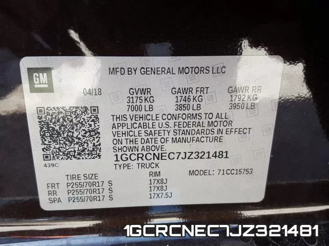1GCRCNEC7JZ321481 фото 2