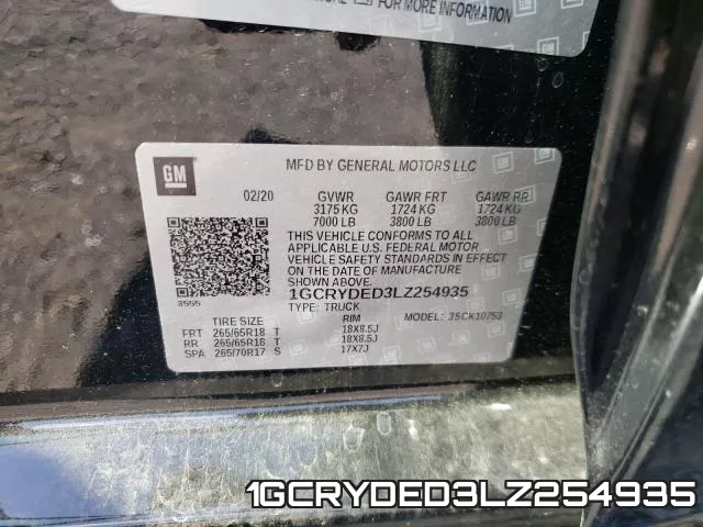 1GCRYDED3LZ254935 фото 2