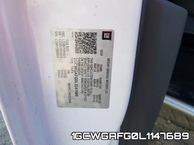 1GCWGAFG0L1147689 фото 2