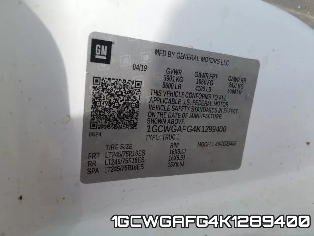 1GCWGAFG4K1289400 фото 2