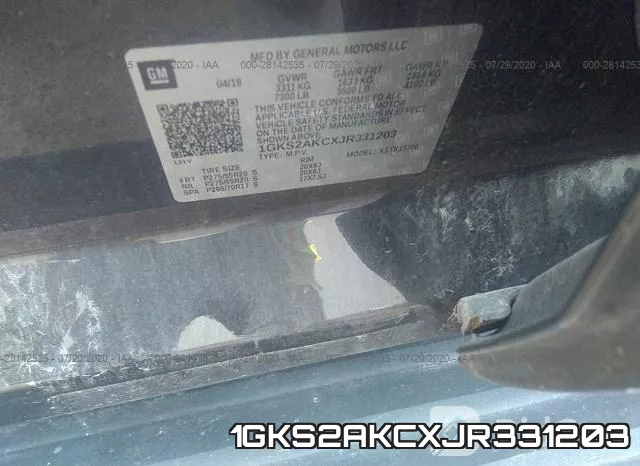1GKS2AKCXJR331203 фото 10