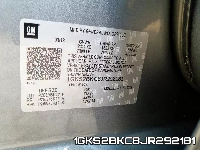 1GKS2BKC8JR292181 фото 2