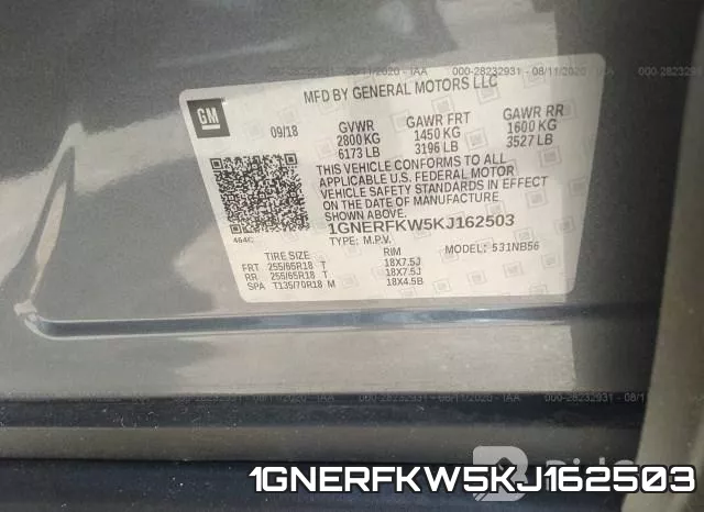 1GNERFKW5KJ162503 фото 10