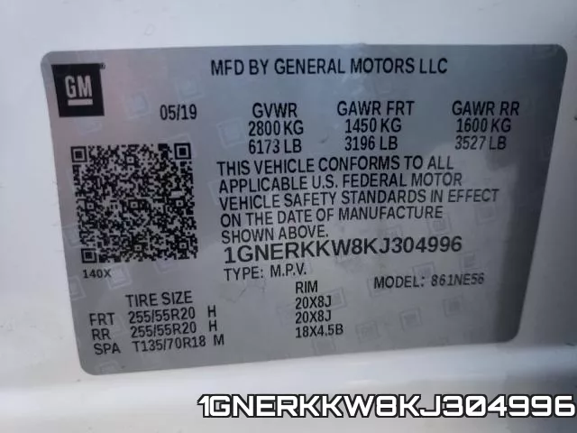 1GNERKKW8KJ304996 фото 2