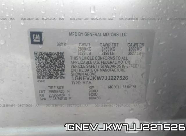 1GNEVJKW7JJ227526 фото 10