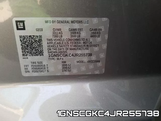 1GNSCGKC4JR255738 фото 2