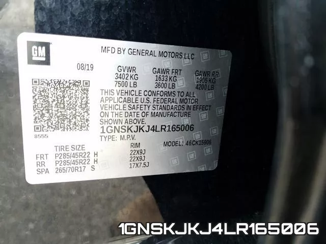 1GNSKJKJ4LR165006 фото 2