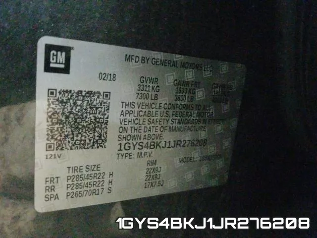 1GYS4BKJ1JR276208 фото 2