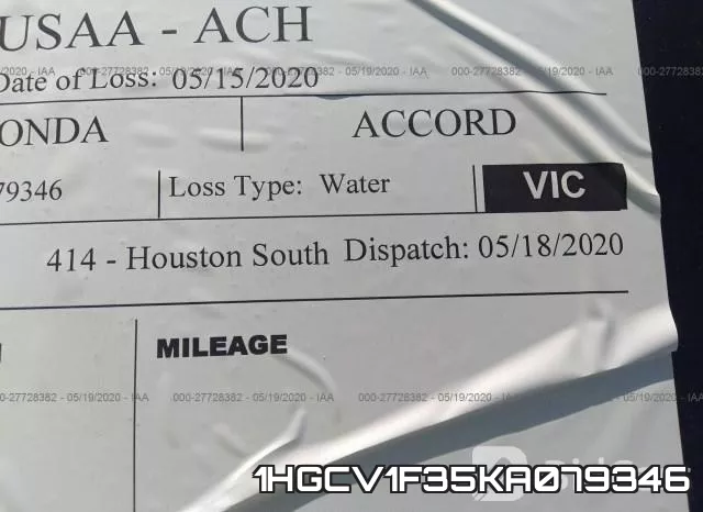 1HGCV1F35KA079346 фото 7