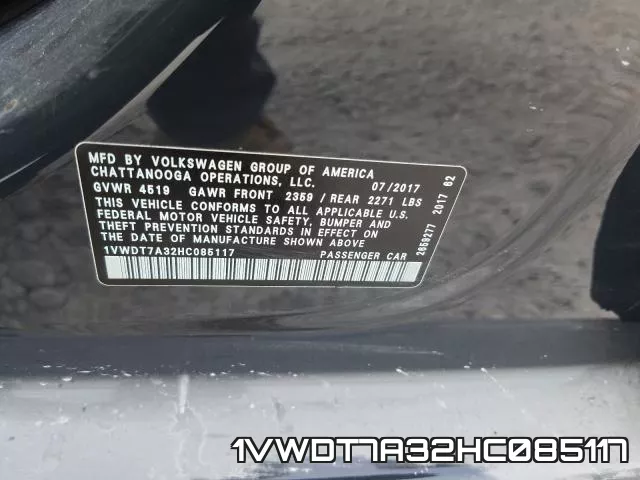 1VWDT7A32HC085117 фото 2