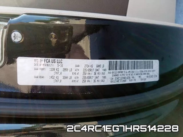 2C4RC1EG7HR514228 фото 2