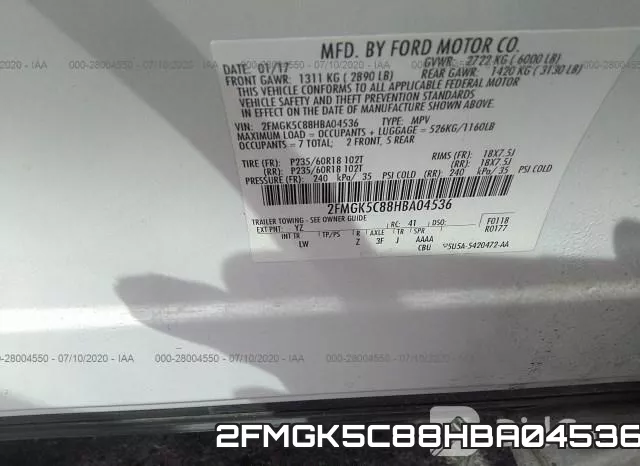 2FMGK5C88HBA04536 фото 10