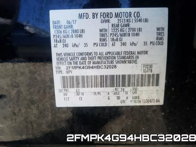 2FMPK4G94HBC32028 фото 2