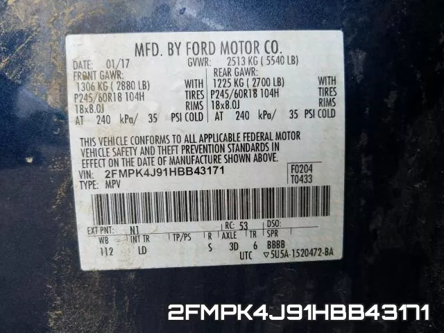 2FMPK4J91HBB43171 фото 2