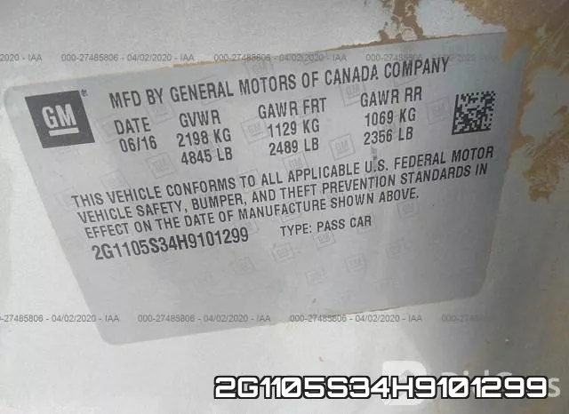 2G1105S34H9101299 фото 10