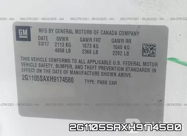2G1105SAXH9174580 фото 10