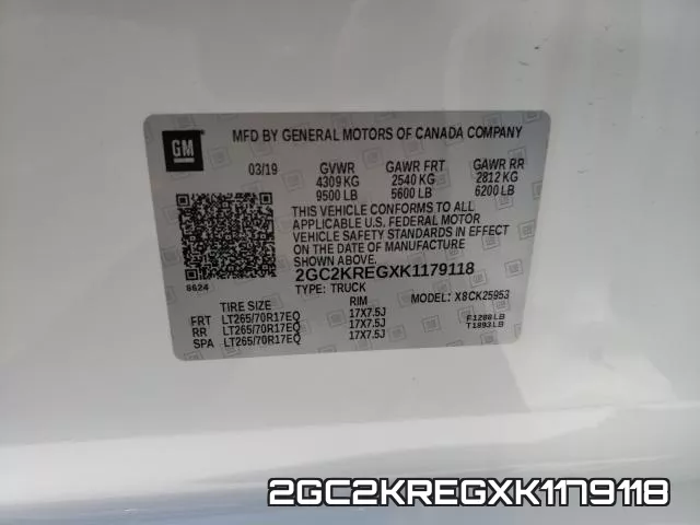2GC2KREGXK1179118 фото 2