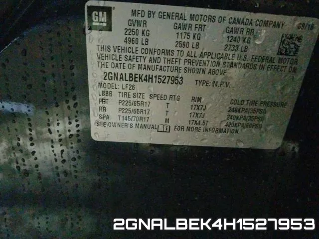 2GNALBEK4H1527953 фото 2