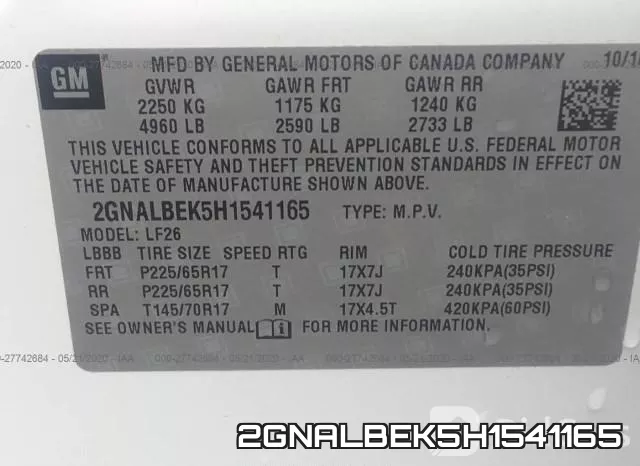 2GNALBEK5H1541165 фото 10