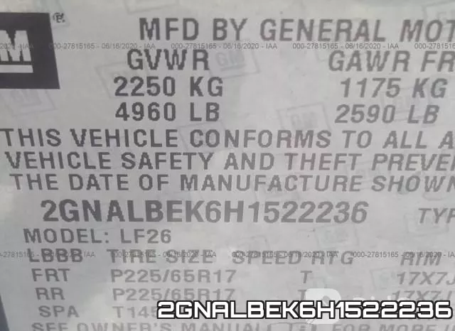 2GNALBEK6H1522236 фото 10