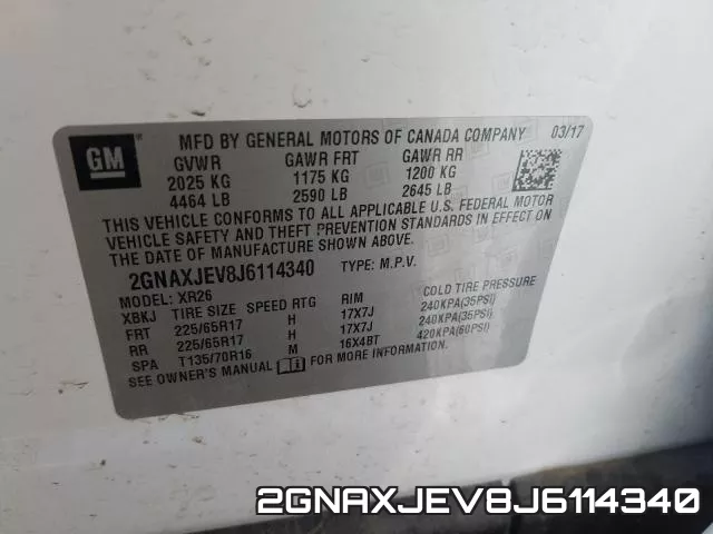 2GNAXJEV8J6114340 фото 2