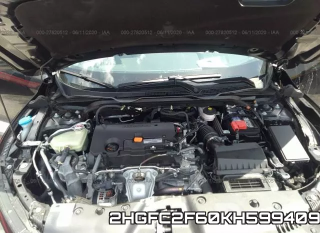 2HGFC2F60KH599409 фото 2