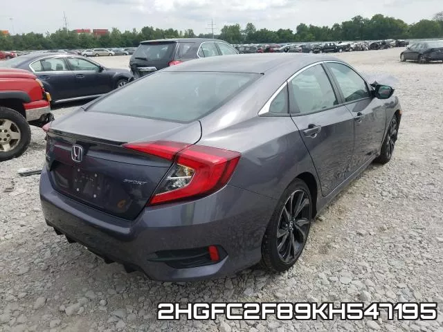 2HGFC2F89KH547195 фото 5