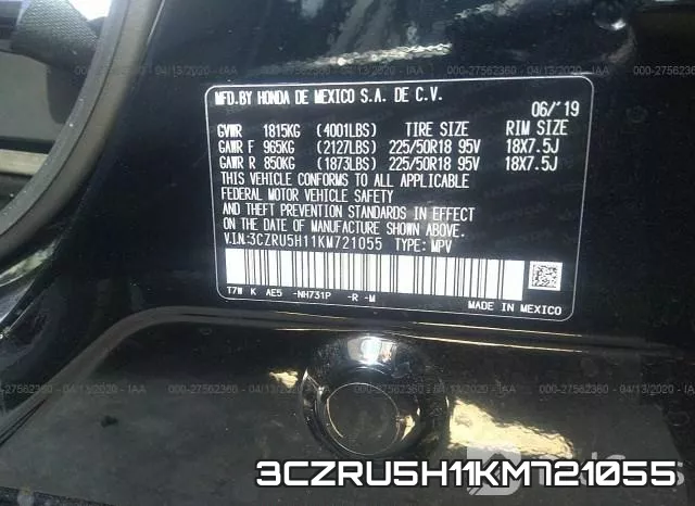3CZRU5H11KM721055 фото 10