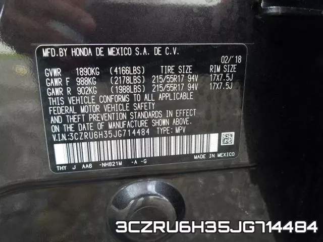 3CZRU6H35JG714484 фото 2