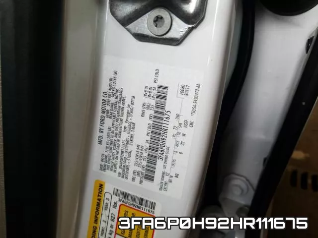 3FA6P0H92HR111675 фото 2