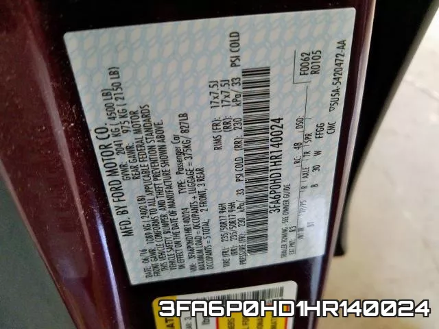 3FA6P0HD1HR140024 фото 2
