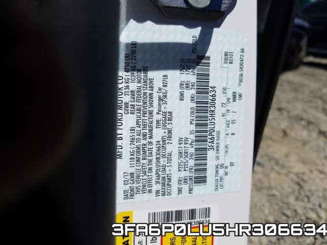 3FA6P0LU5HR306634 фото 2