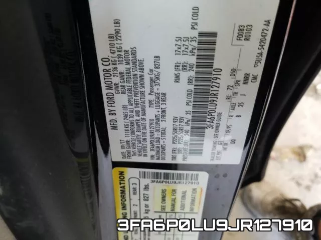 3FA6P0LU9JR127910 фото 2