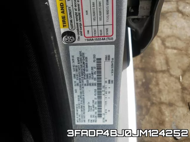 3FADP4BJ0JM124252 фото 2