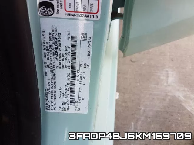 3FADP4BJ5KM159709 фото 2