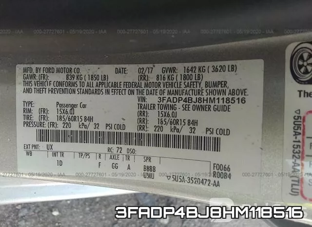 3FADP4BJ8HM118516 фото 10