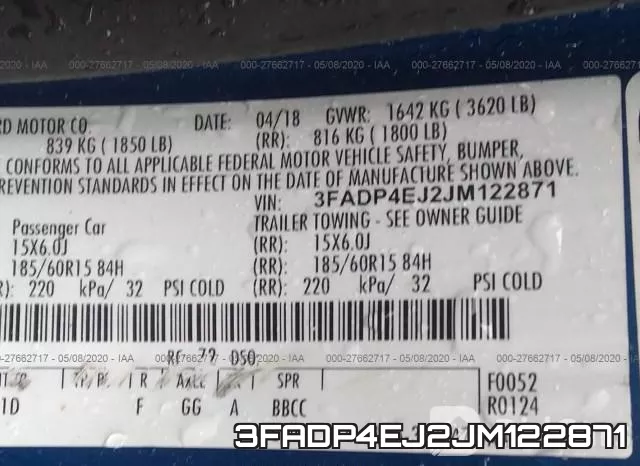 3FADP4EJ2JM122871 фото 10