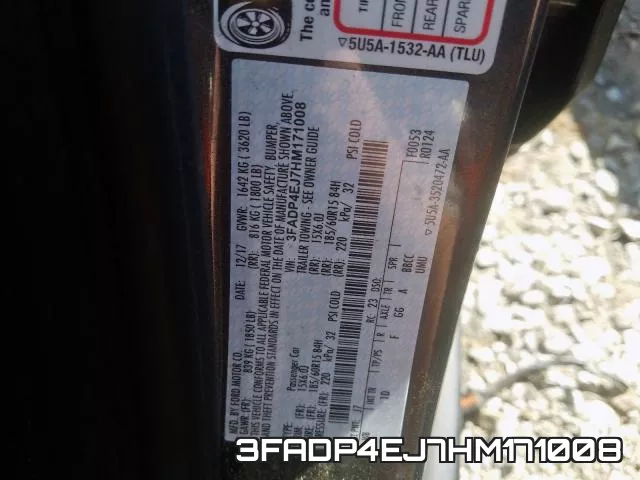3FADP4EJ7HM171008 фото 2