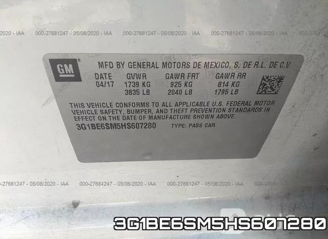 3G1BE6SM5HS607280 фото 10