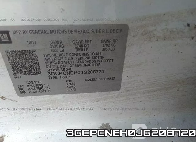 3GCPCNEH0JG208720 фото 10