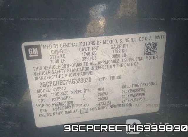 3GCPCREC7HG339830 фото 10