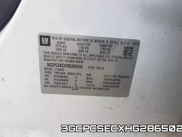 3GCPCSECXHG286502 фото 2