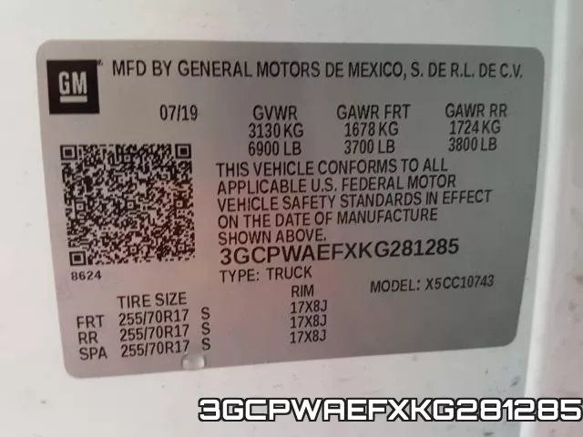 3GCPWAEFXKG281285 фото 2