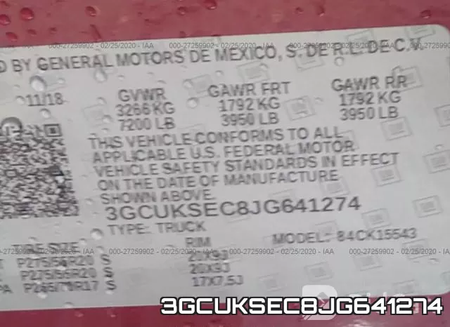3GCUKSEC8JG641274 фото 10