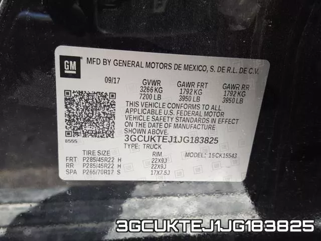 3GCUKTEJ1JG183825 фото 2